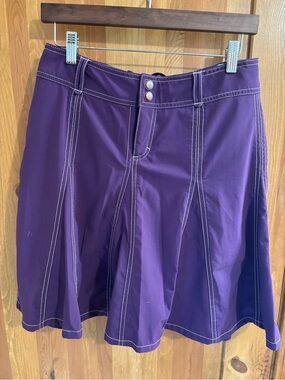 Athleta Purple Circle Skort with White Contrast Stitching